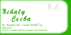 mihaly csiba business card